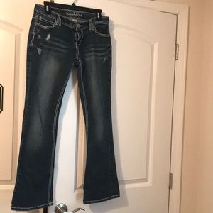 Maurice’s Denim Jeans with white stitching. 7/8